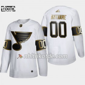 St. Louis Blues Trikot Custom Adidas 2019-2020 Golden Edition Weiß Authentic - Kinder